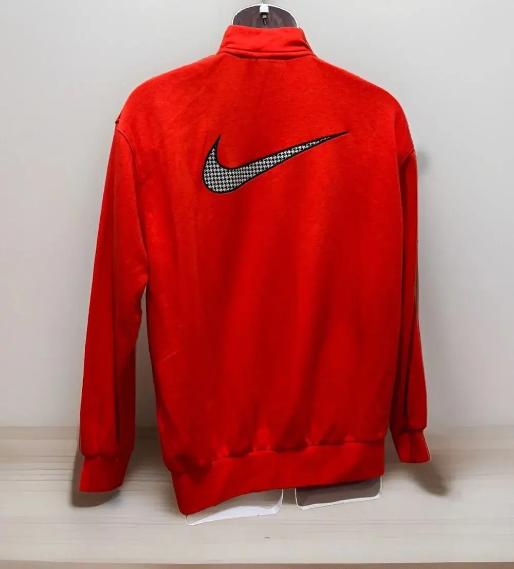 Nike Red Men’s XS Sweatshirt DD5031-673 Sports Athletic Patterned Houndstooth